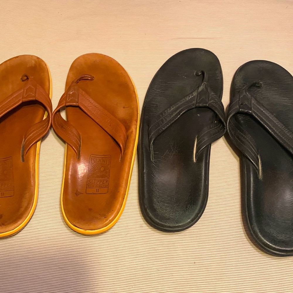 Island slipper 11 brown and black